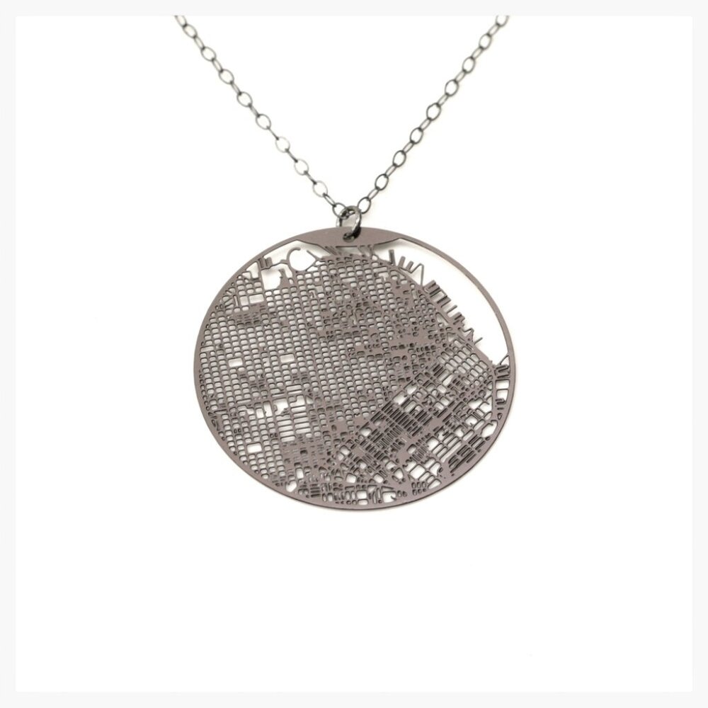 AMINIMAL Studio Stainless steel City Necklace - San Francisco